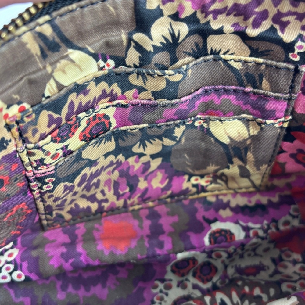 Vera Bradley Sycamore Leather Sydney Crossbody Quilted Bag Womens Black Gold‎ - Picture 8 of 11